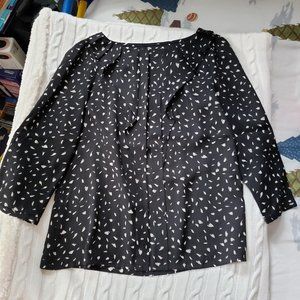 Ann Taylor Cropped Sleeve Blouse